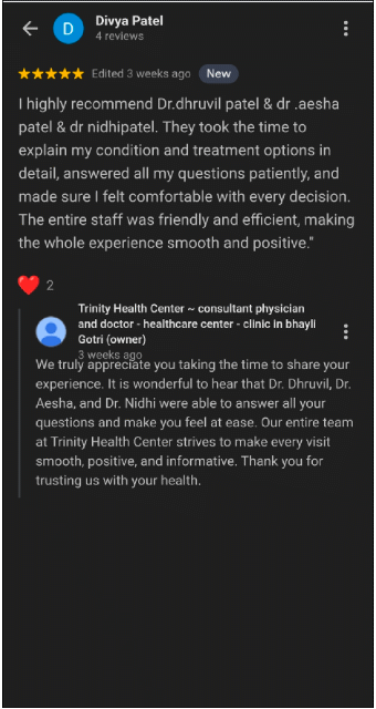 five star reating Feedback google review